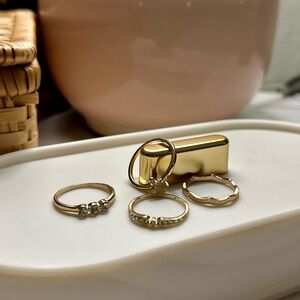 Gold-tone Stacking Ring Set